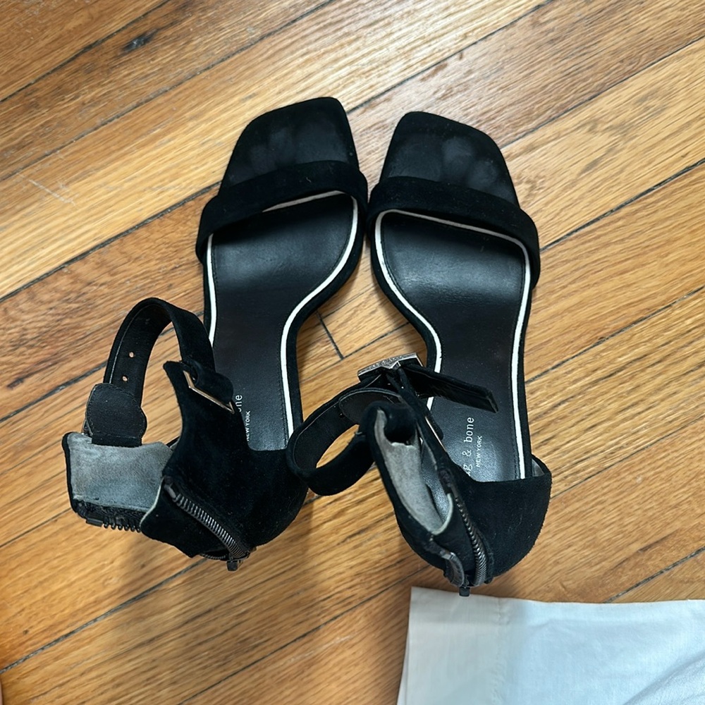 Rag & Bone Black Suede Heels